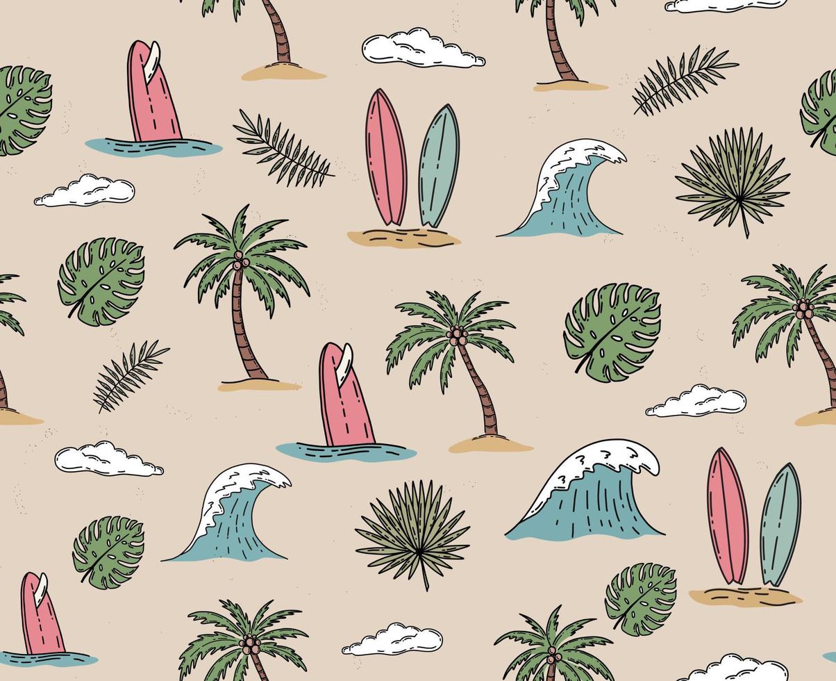 Summer icon, hand drawn illustration. vector
