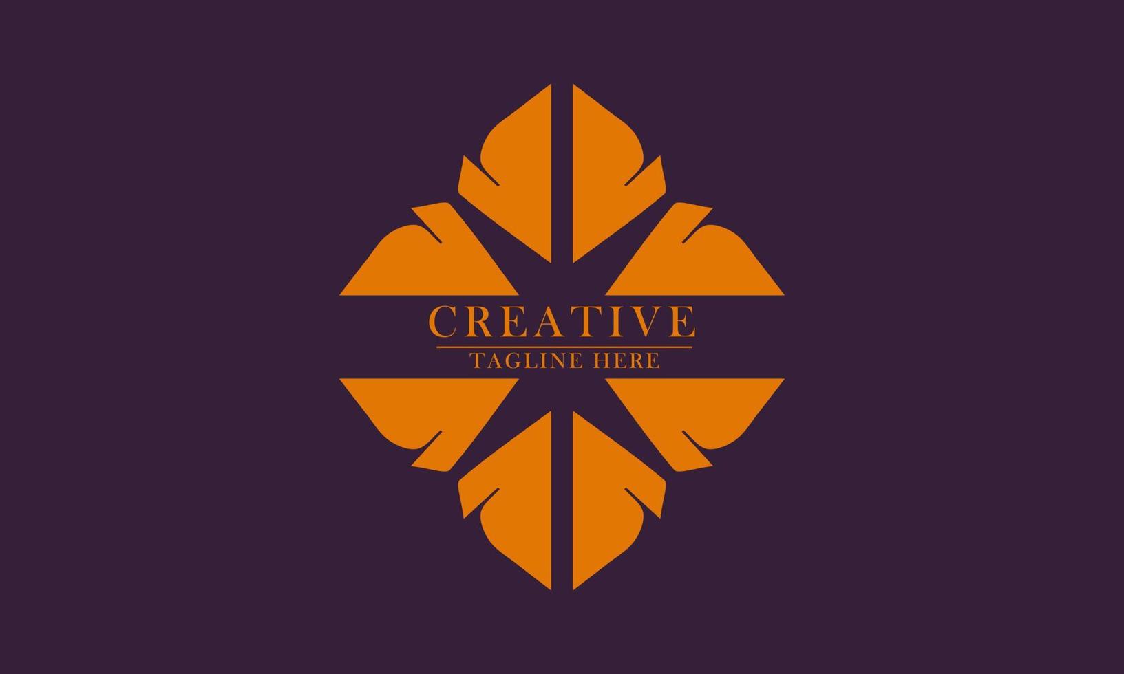 abstract icon logo of leaf vector