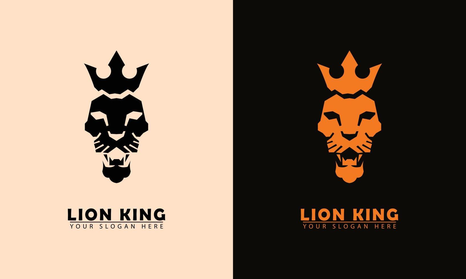 lion king face icon logo vector