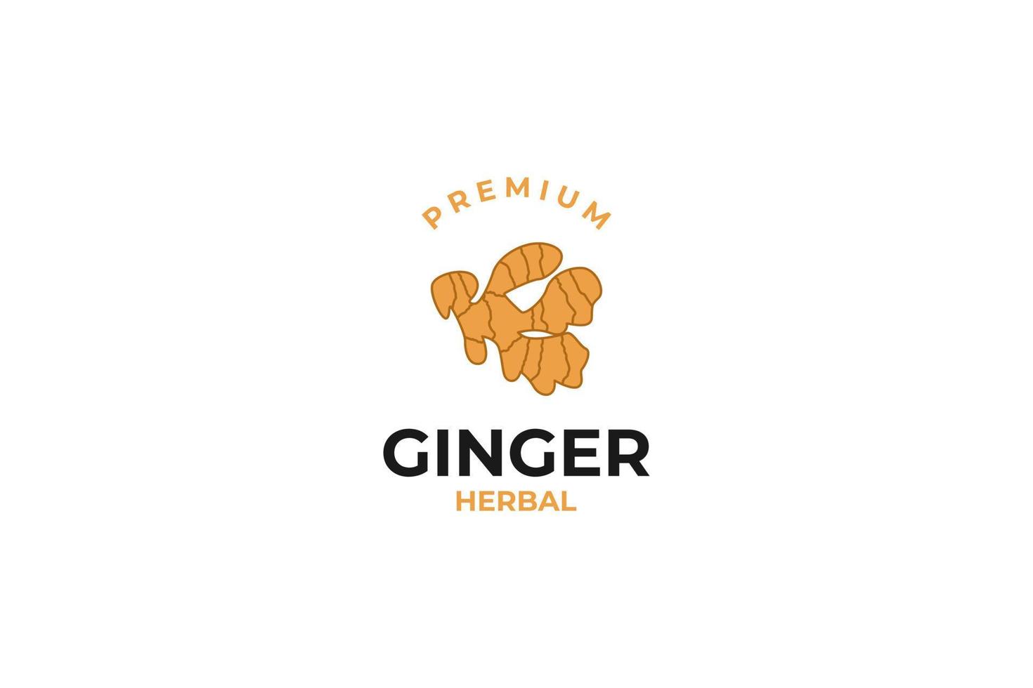 Ginger logo design vector template illustration