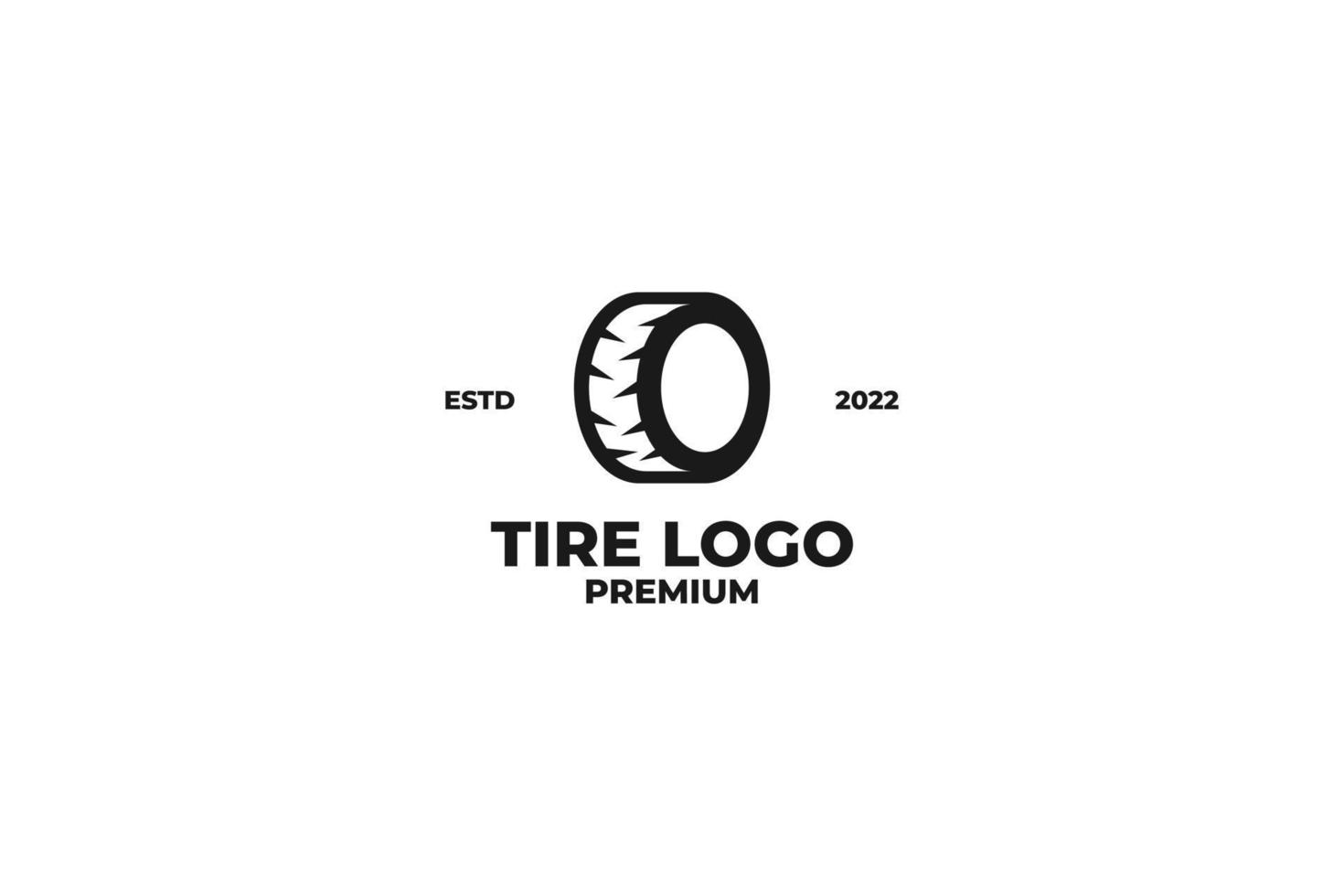 Flat tire logo design vector illustration