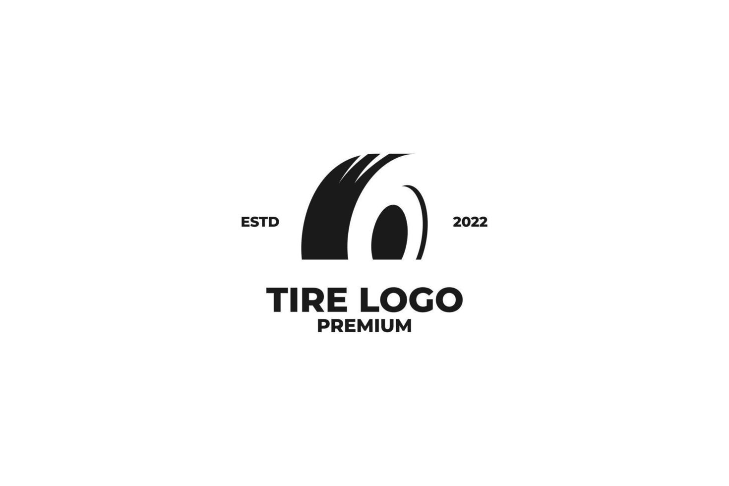 Ilustración de vector de diseño de logotipo de neumático desinflado
