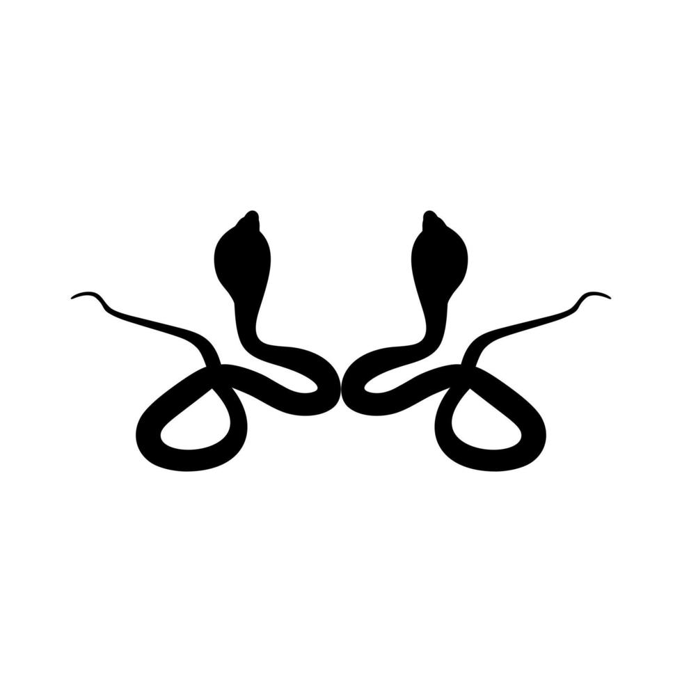 Silhouette of the Cobra Snake for Logo, Pictogram, Website or Graphic Design Element. Vector Illustration