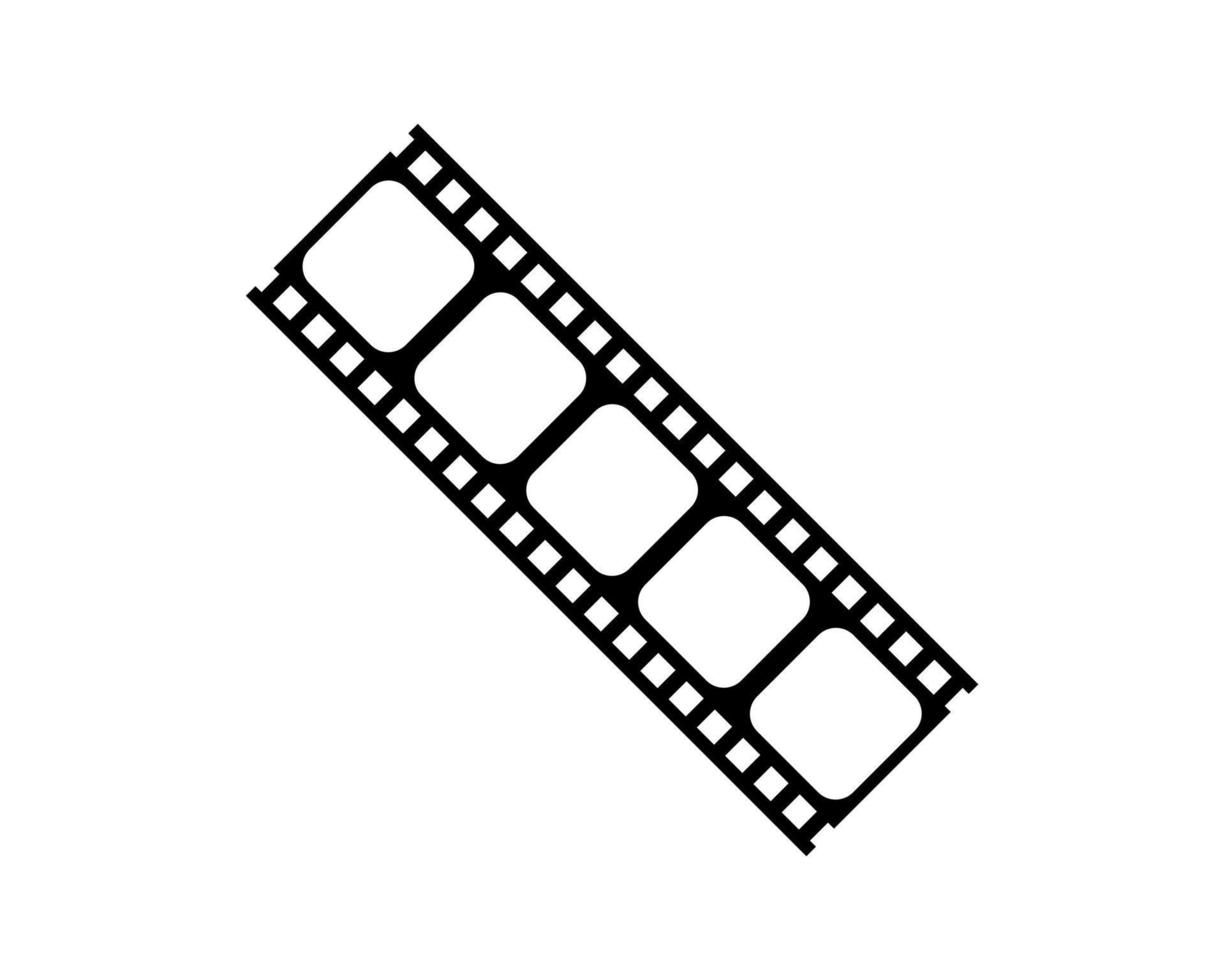 silueta de las tiras de película para ilustración de arte, afiche de película, aplicaciones, sitio web, pictograma o elemento de diseño gráfico. ilustración vectorial vector