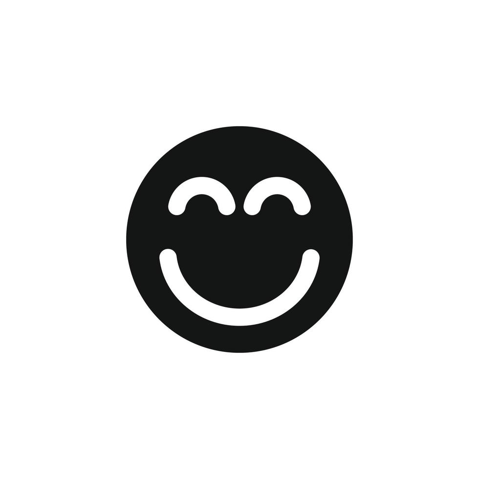 Blush face emoticon icon vector