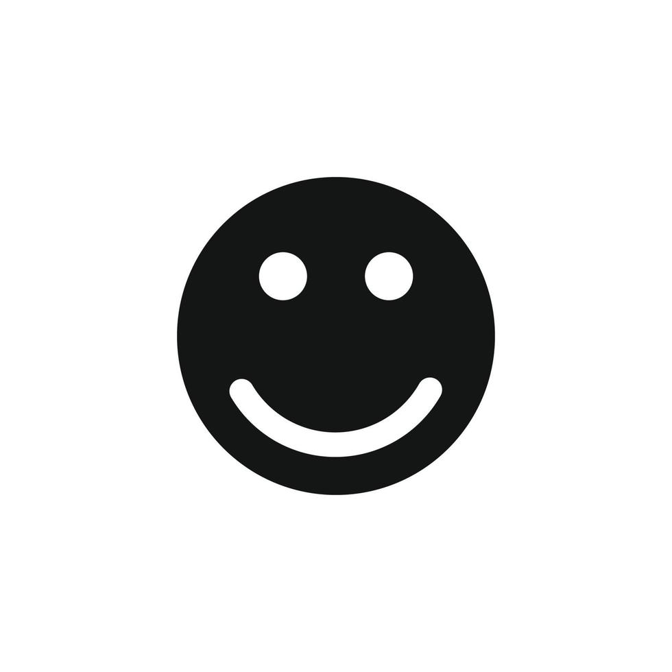 Smile face emoticon icon vector
