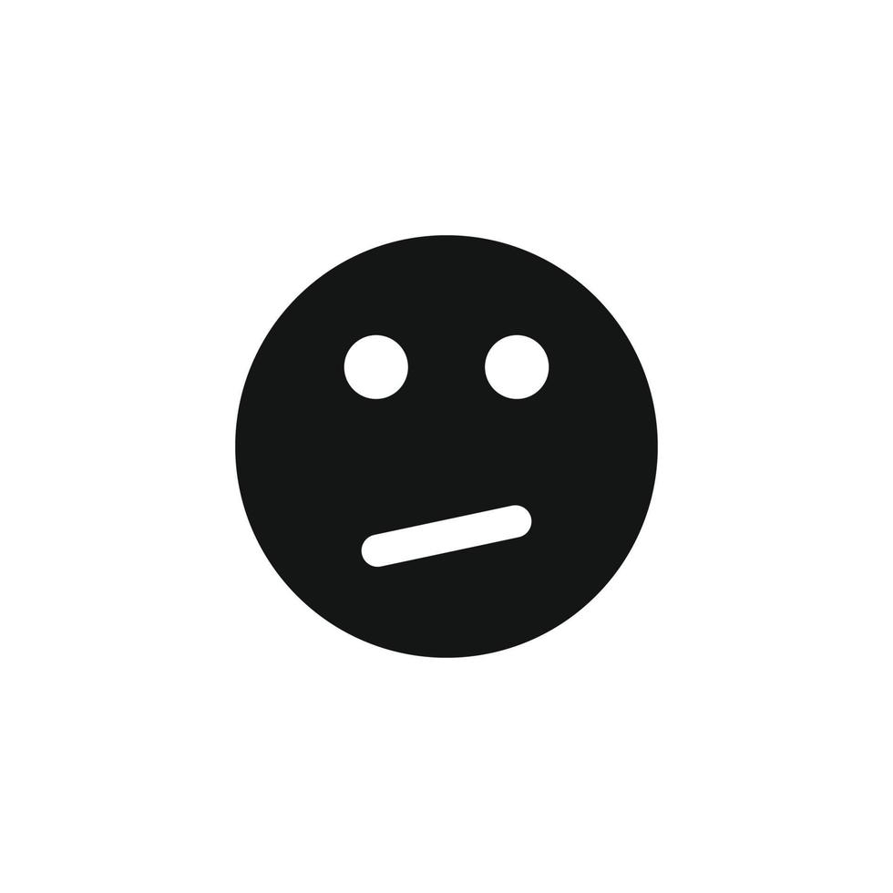 Smirk face emoticon icon vector