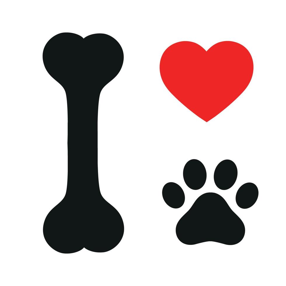 logotipo de amor animal vector