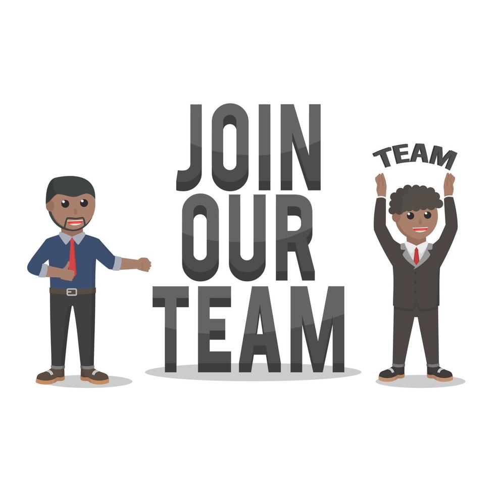business african join our team with text vector