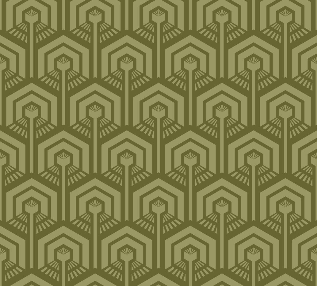 OLIVE SEAMLESS VECTOR BACKGROUND WITH HEXAGONS