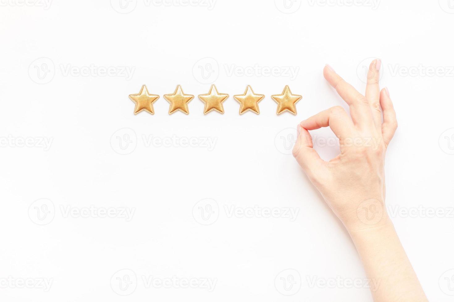 Five stars Customer Experience Feedback Concept photo