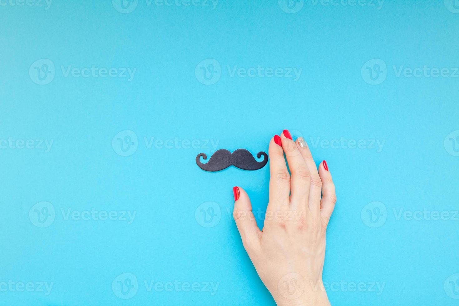 Paper moustaches for men fathers dad concept photo