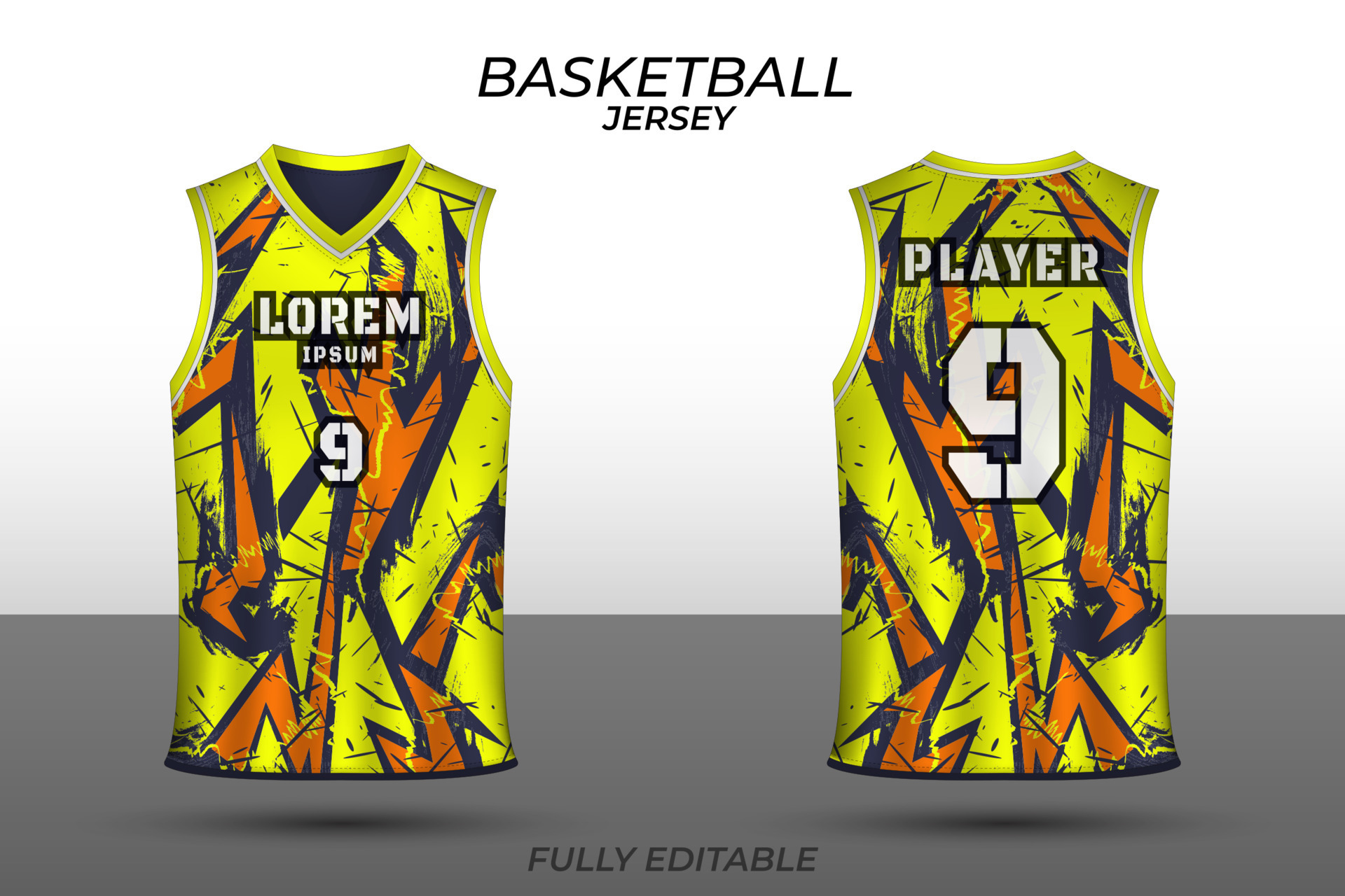 Basketball jersey design template. Uniform front and back. Sports