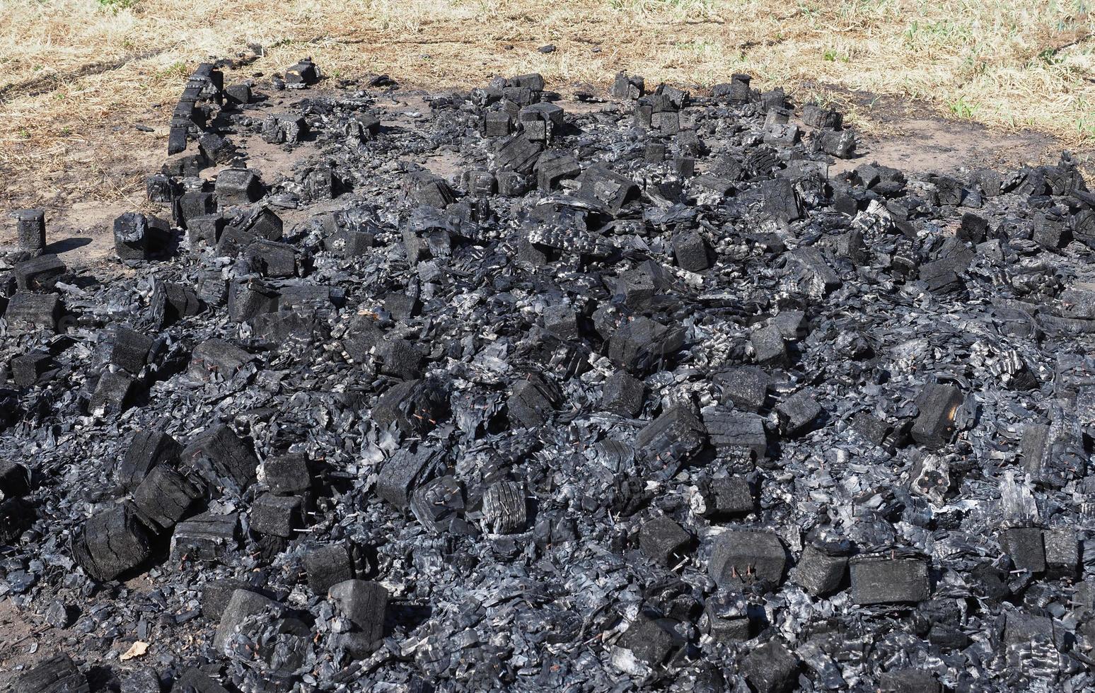 charcoal ashes from wood combustion photo