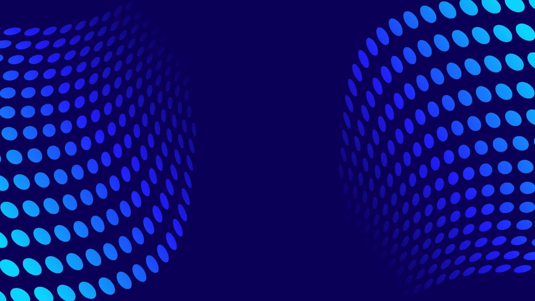 fondo de onda azul y efecto de semitono. vector