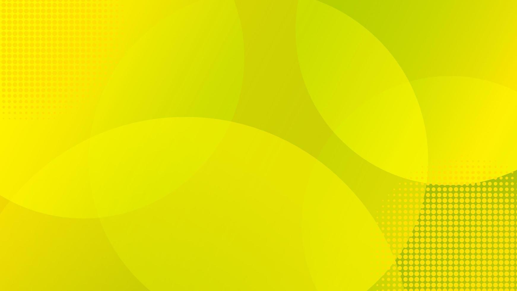 Abstract yellow gradient background with circle and halftone effect vector