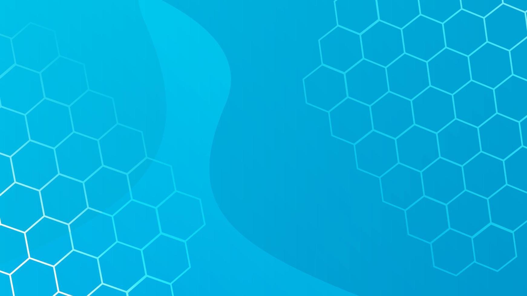 Blue gradient background with hexagonal shape. Suitable for medical background vector