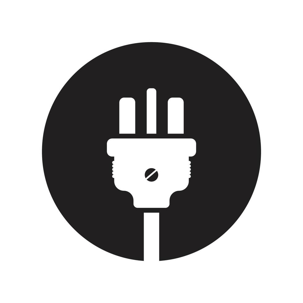 Electrical plugin icon logo vector flat design