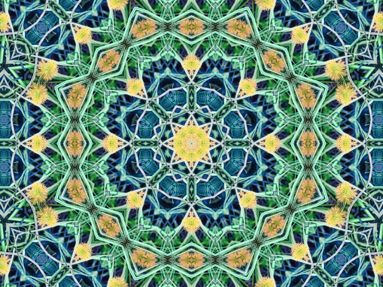 background abstract flame mandala flower colorful photo