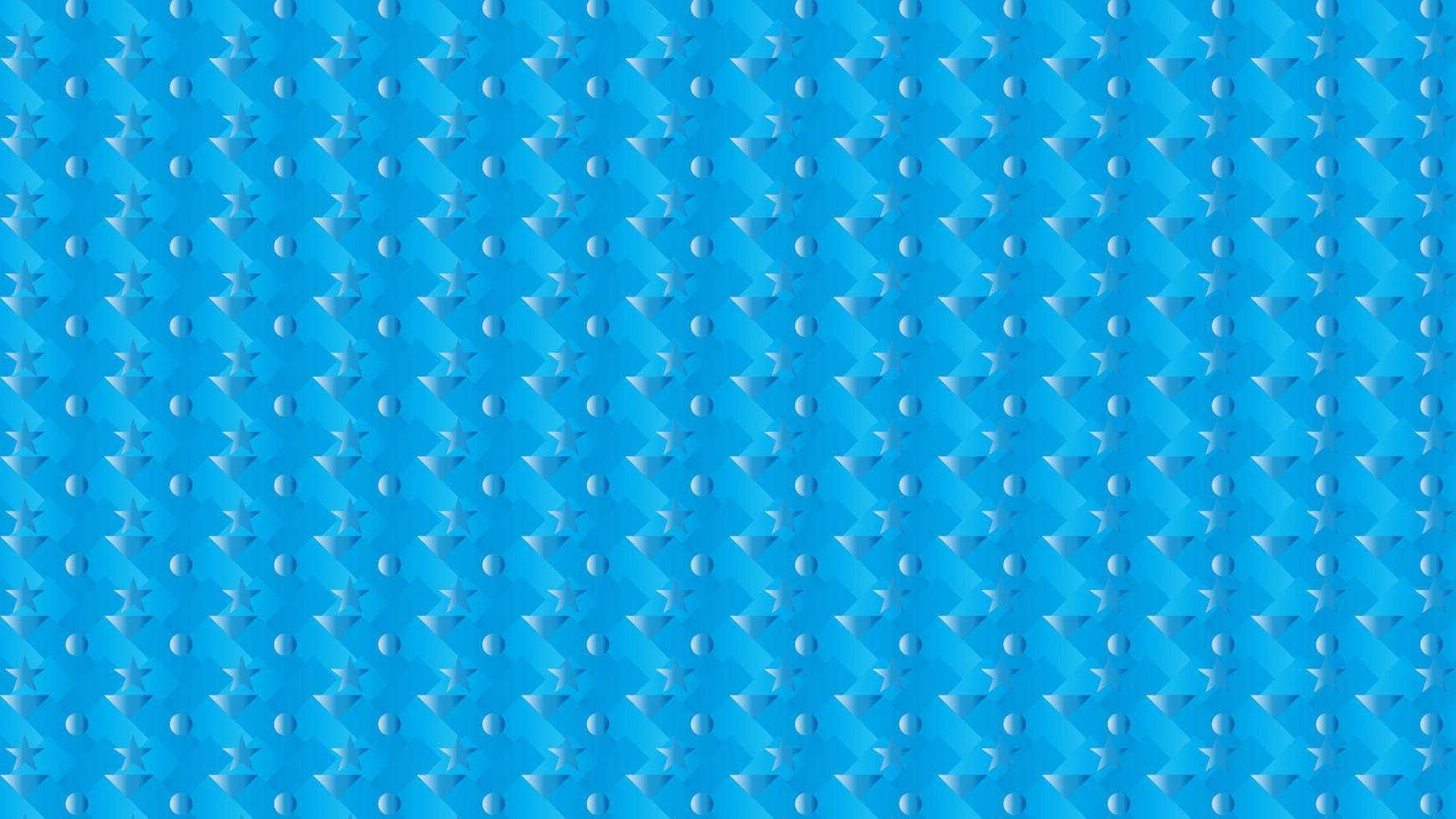 Abstract background of circle, star and triangle on blue background ,blue background wallpaper with circle, star and triangle vector