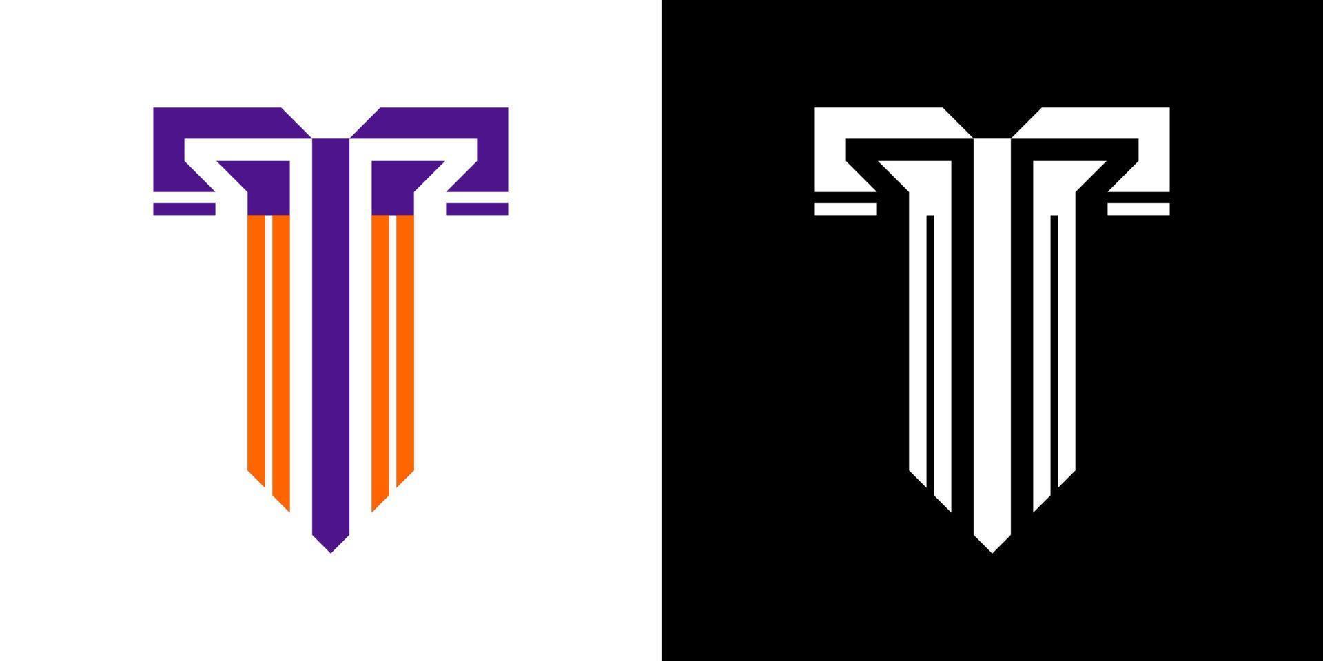 Letter T logo design. Branding identity corporate vector T icon and logo.
