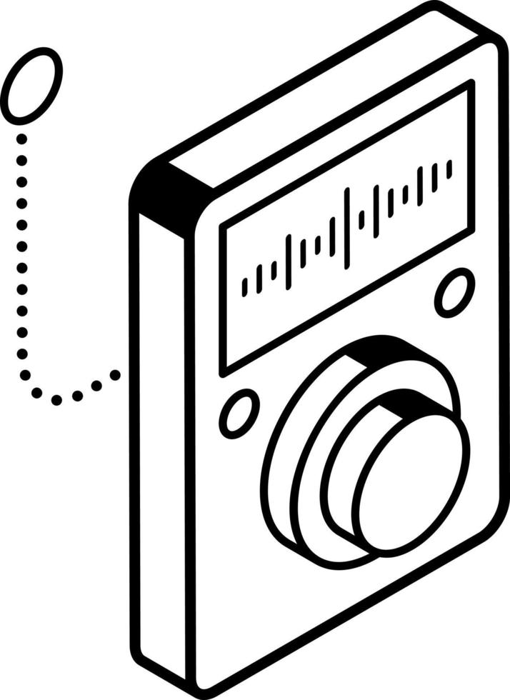 An isometric icon of card lock vector