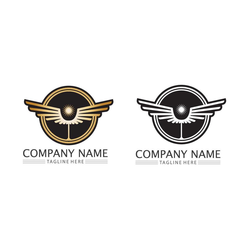 Falcon Eagle Bird Logo Template Vector Icon