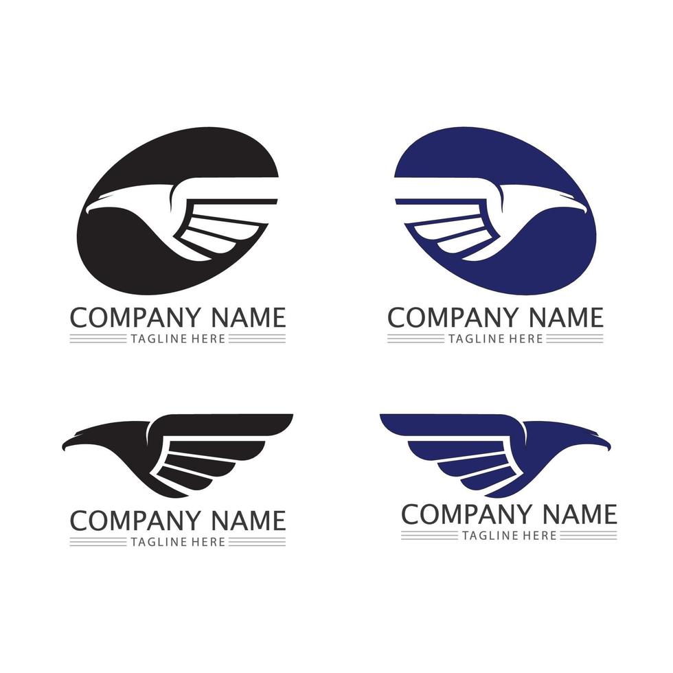 Falcon Eagle Bird Logo Template Vector Icon