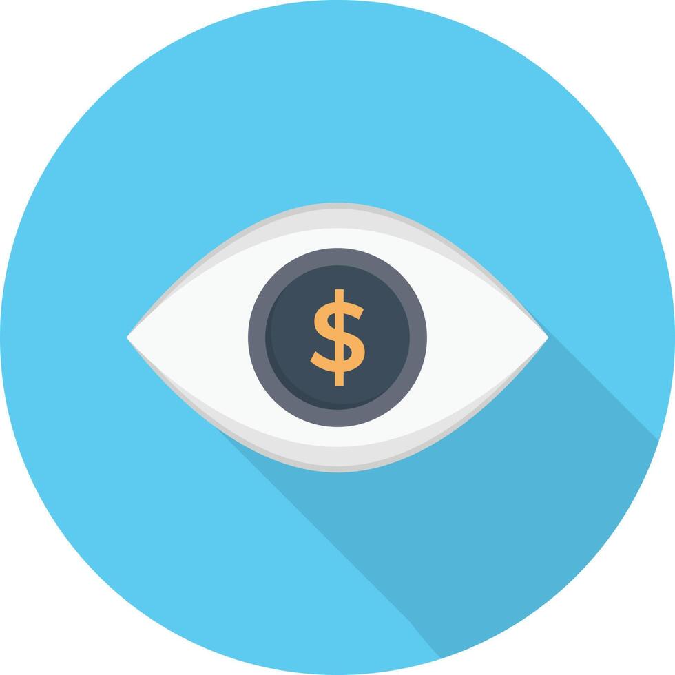 ilustración de vector de ojo de dólar en un fondo. símbolos de calidad premium. iconos vectoriales para concepto y diseño gráfico.