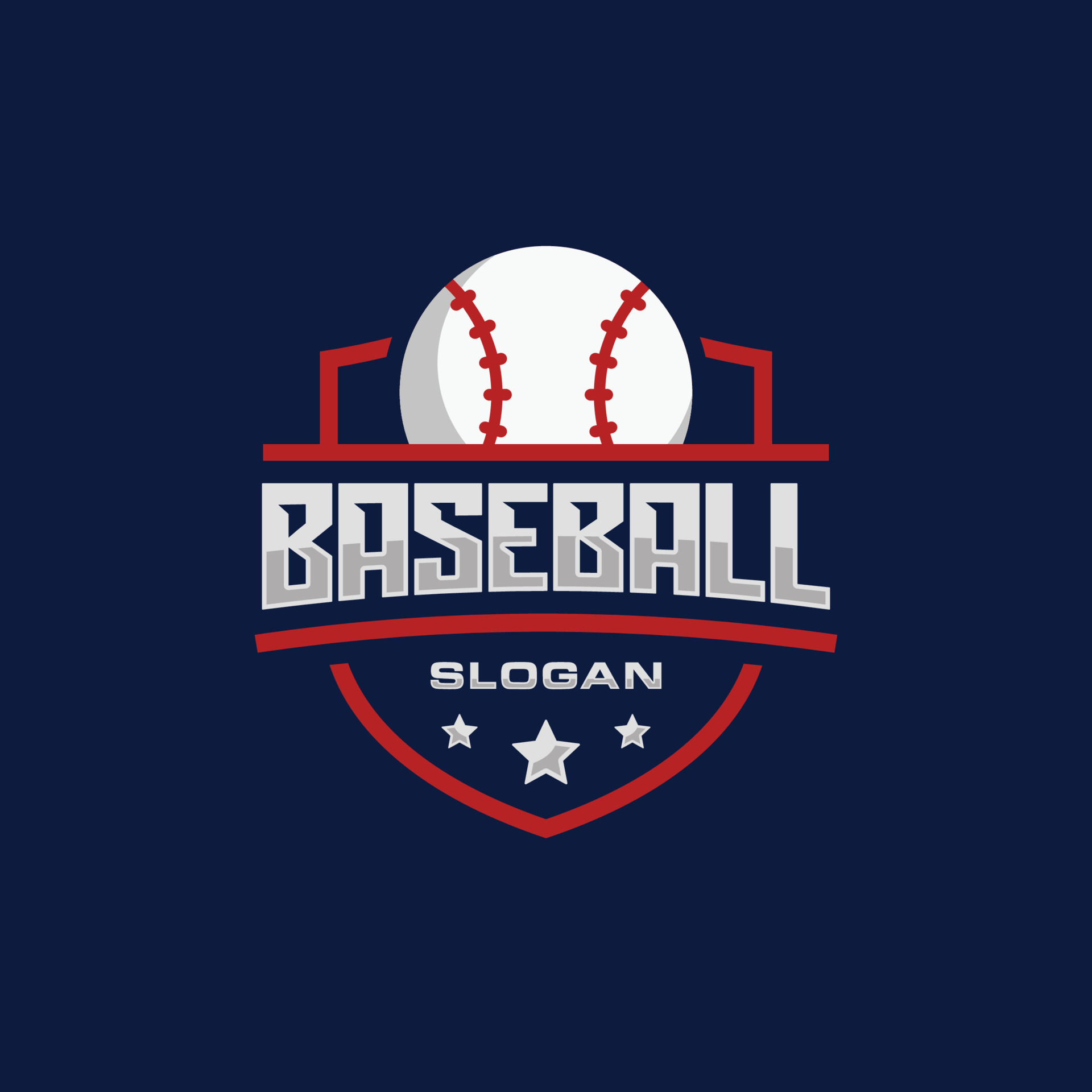 Baseball team emblem logo design vector illustration 13358483 Vector ...