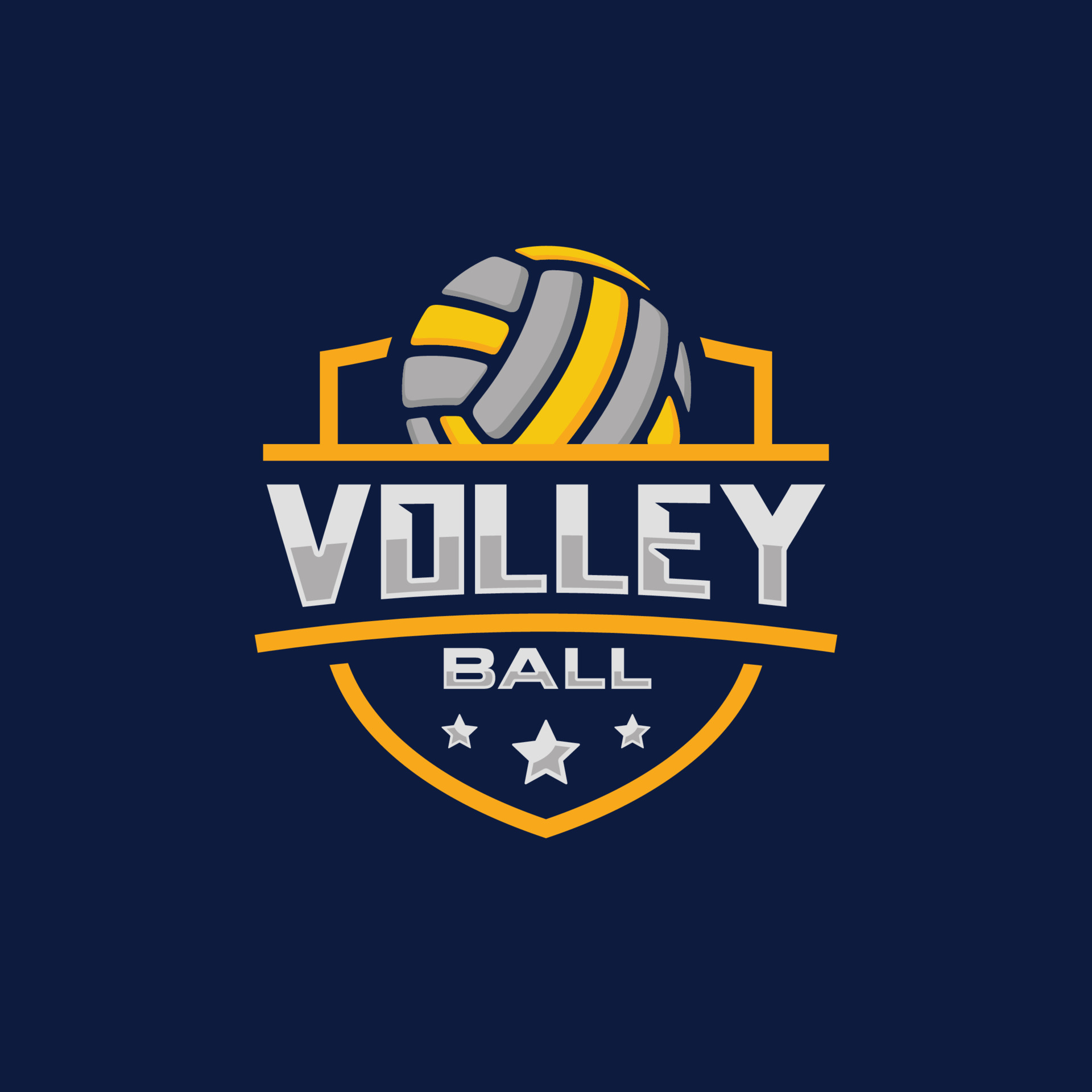 Volleyball team emblem logo design vector illustration 13358488 Vector ...