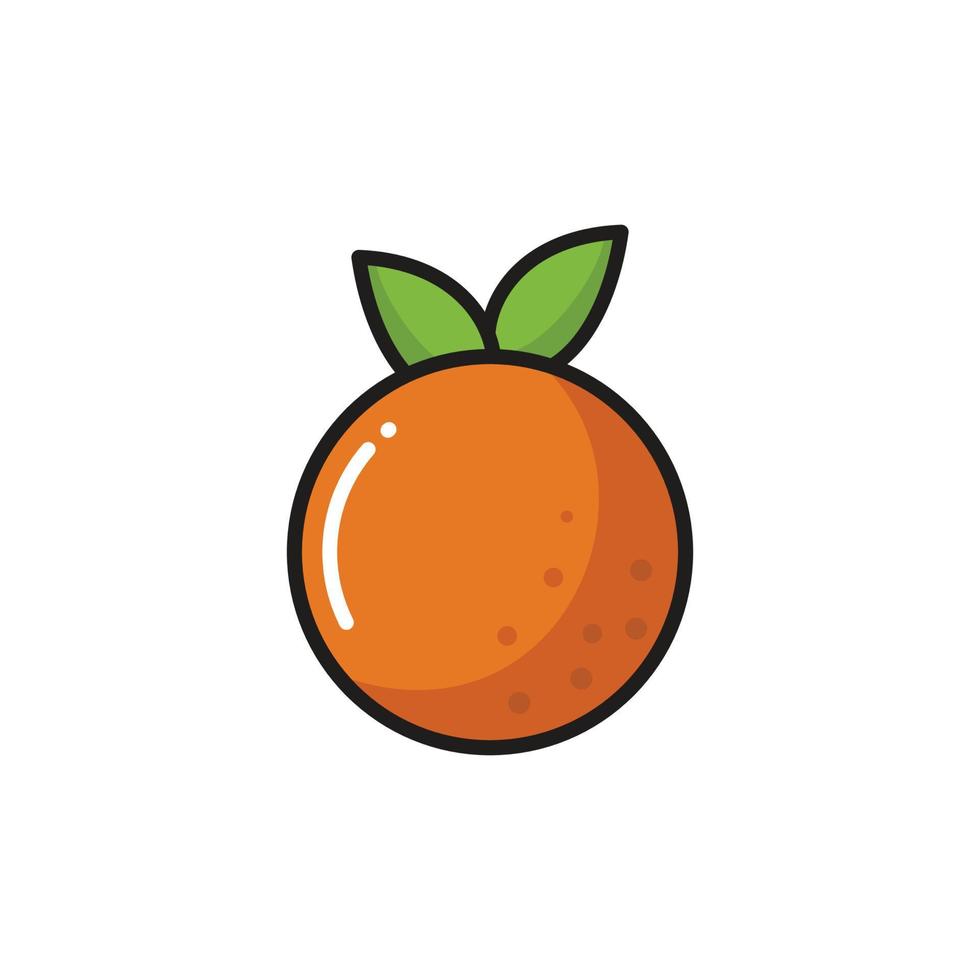 vector de diseño de icono de fruta naranja