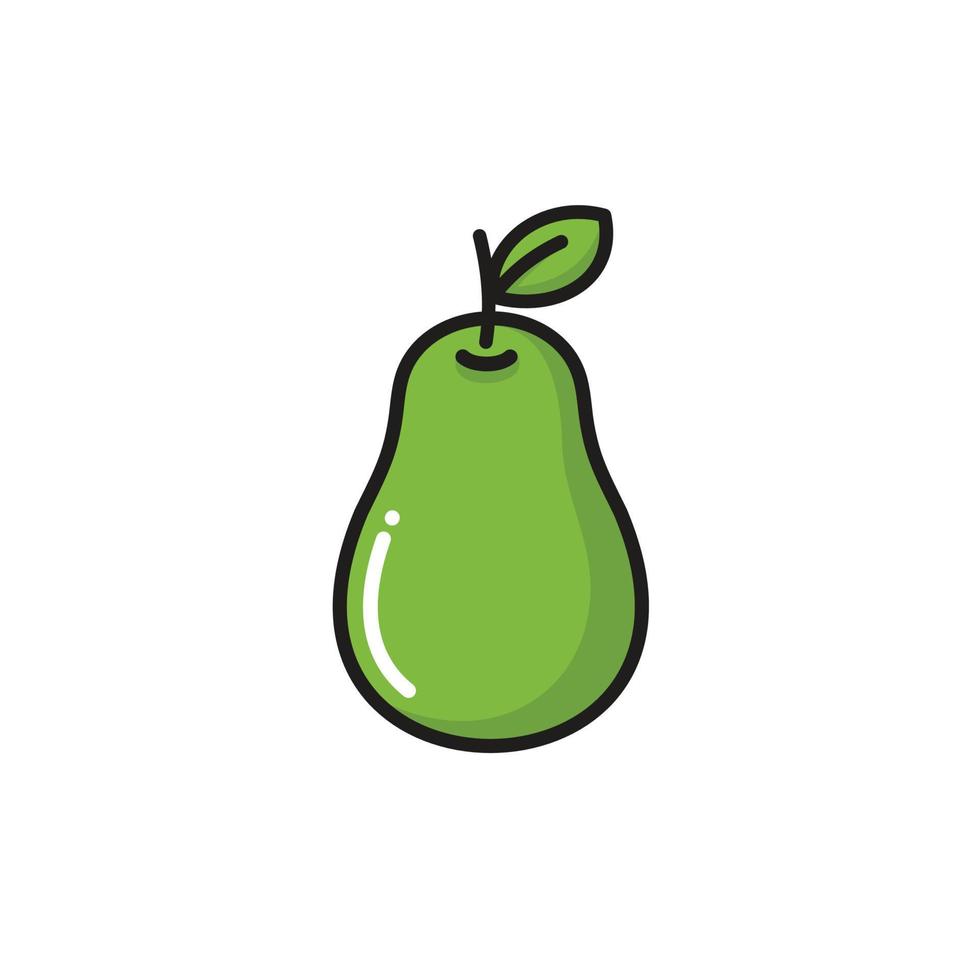 vector de diseño de icono de fruta de aguacate