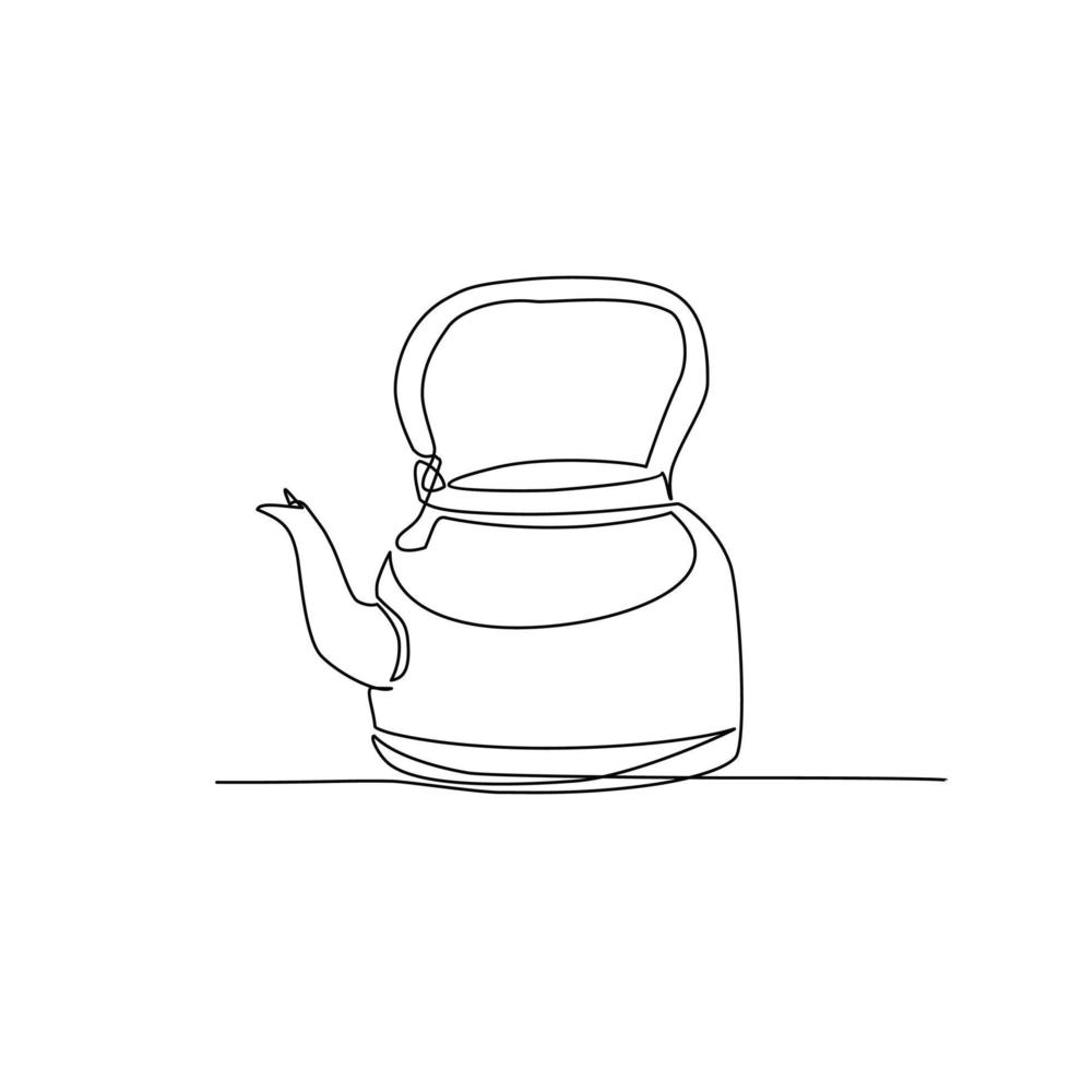Teapot vector illustration drawn in line art style 13359186 Vector Art