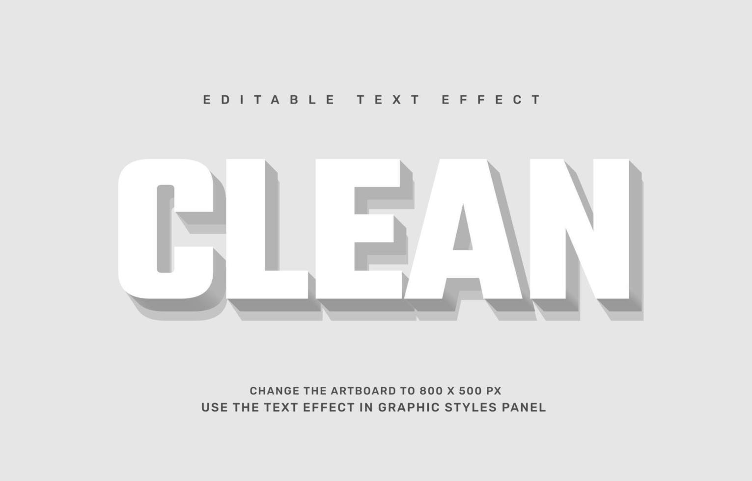Clean text effect vector