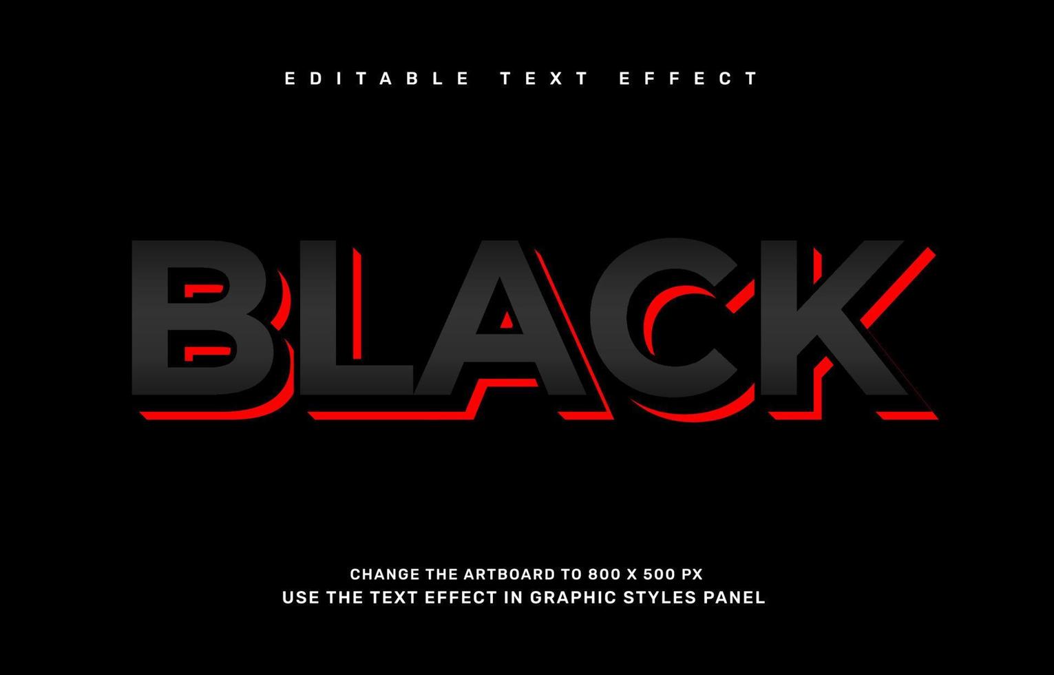 Black text effect vector