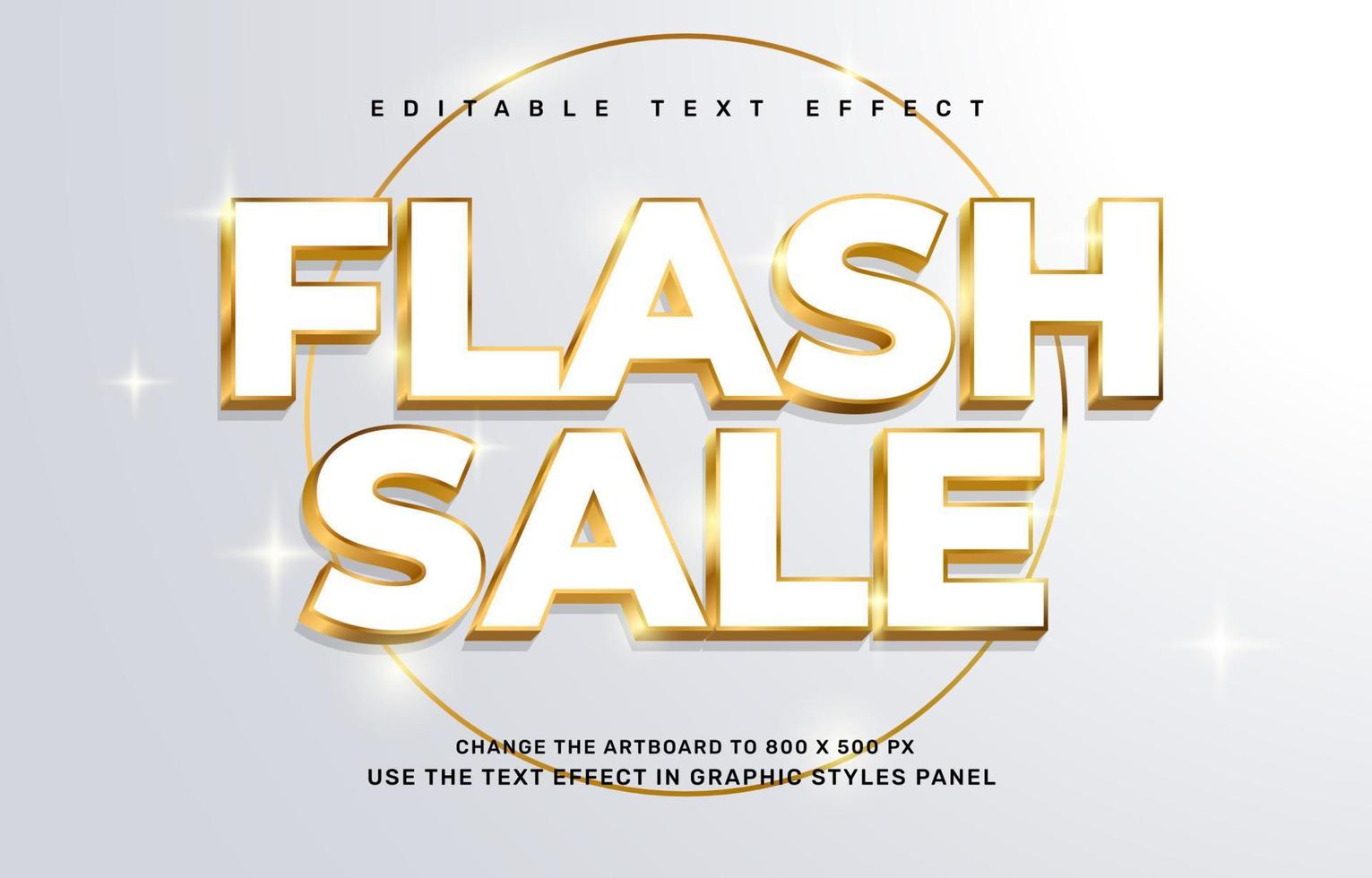 Flash sale text effect vector