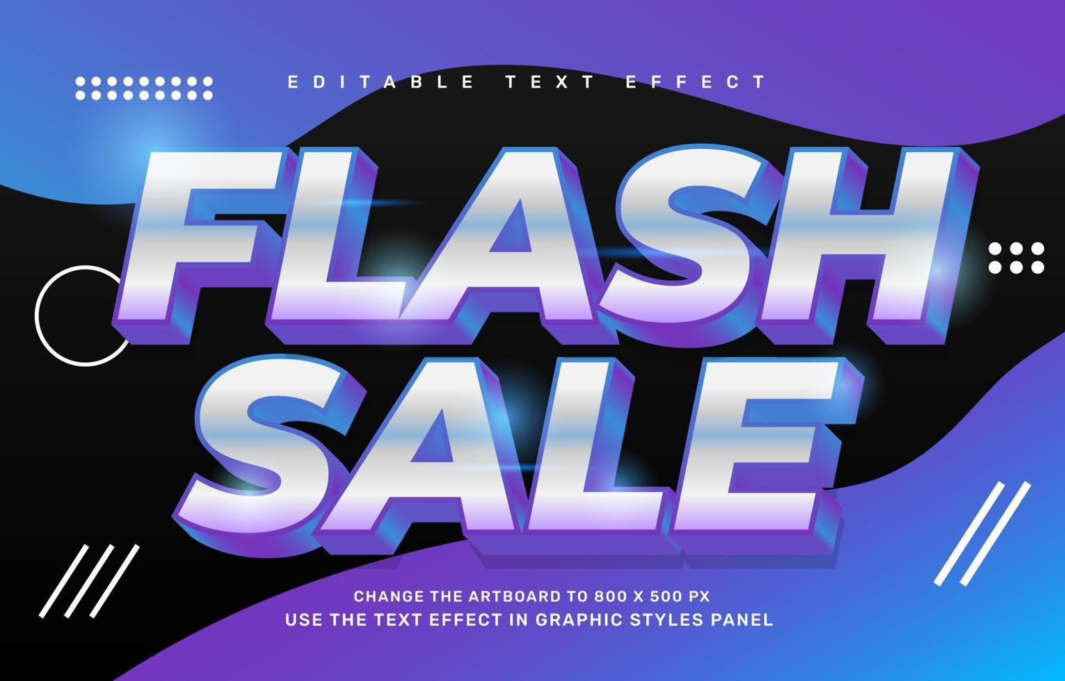 Flash sale text effect vector