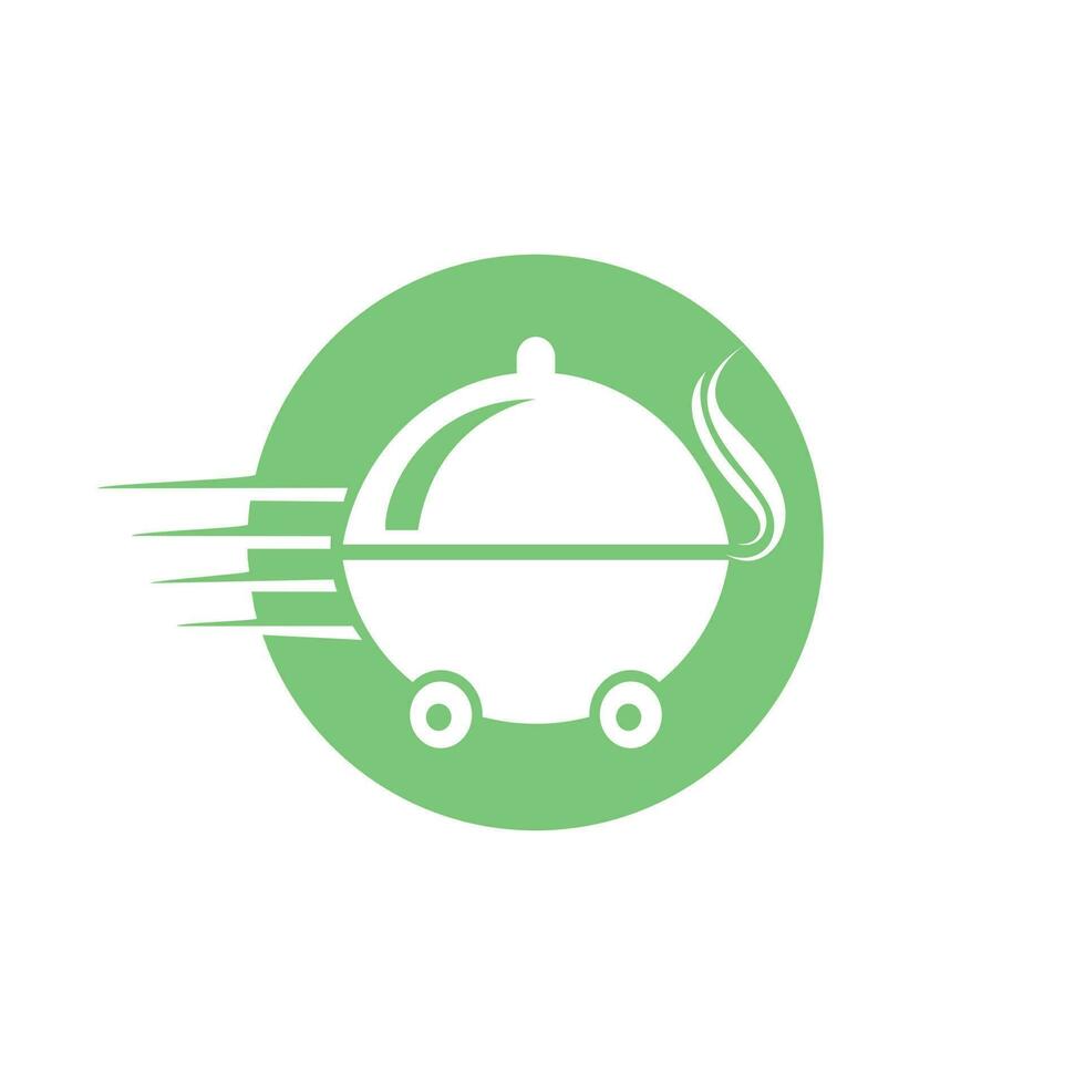 diseño de logotipo de entrega de alimentos. señal de servicio de entrega rápida. vector