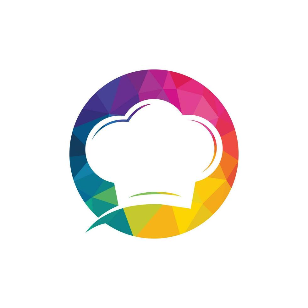 Chef logo design. Cook hat icon. Vector symbol for menu restaurant cafe bistro.