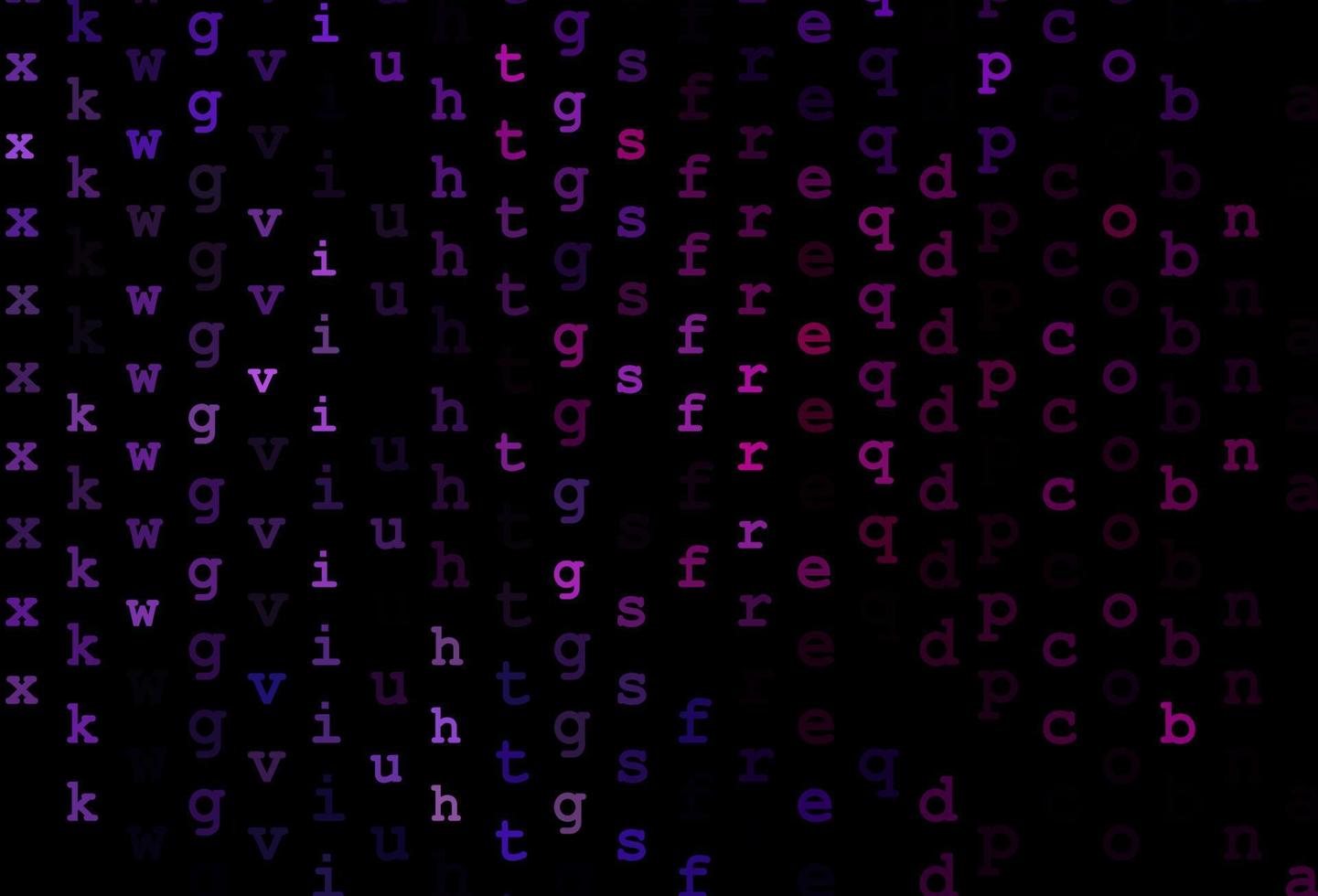 plantilla de vector de color rosa oscuro, azul con letras aisladas.