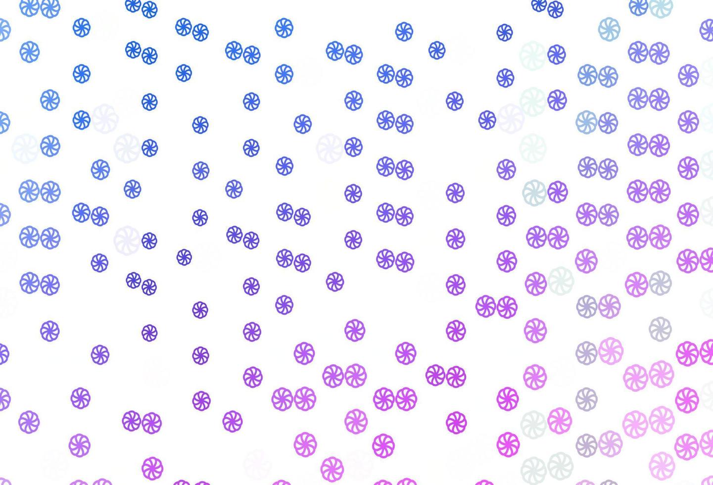 Light Pink, Blue vector template with ice snowflakes.