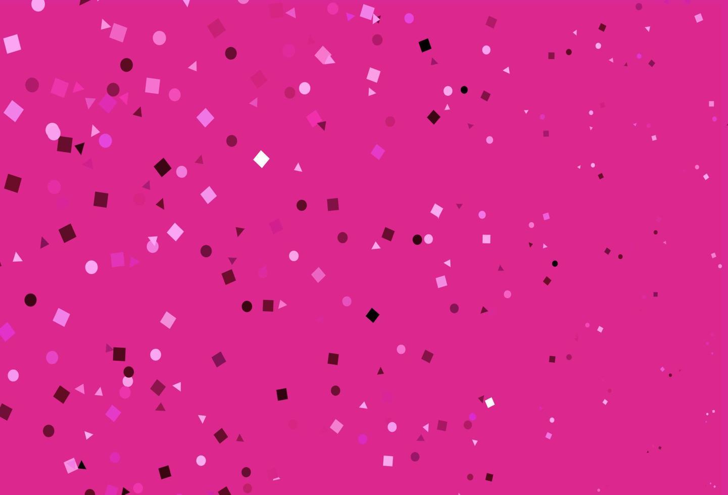 Light Pink vector template with crystals, circles, squares.