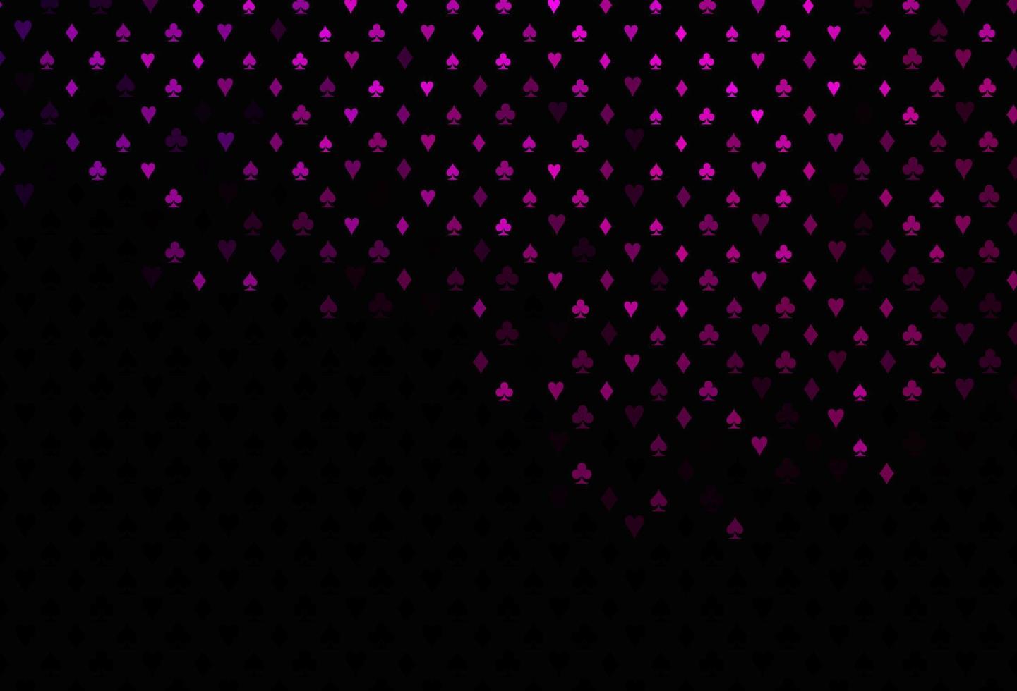 Dark pink vector pattern with symbol of cards.