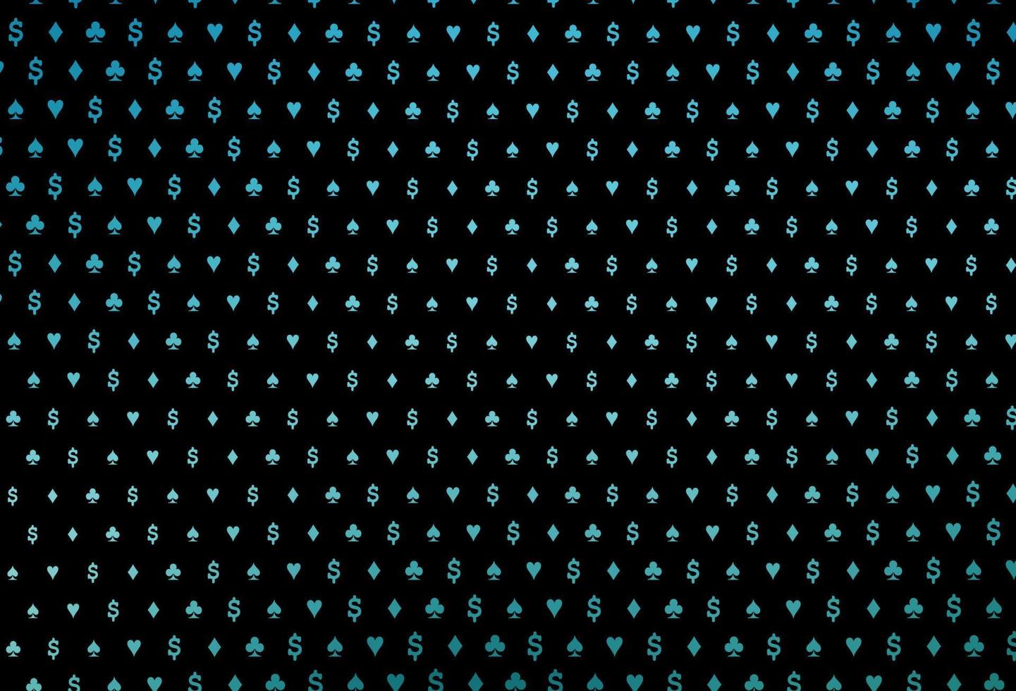 Dark blue vector pattern with symbol of cards.