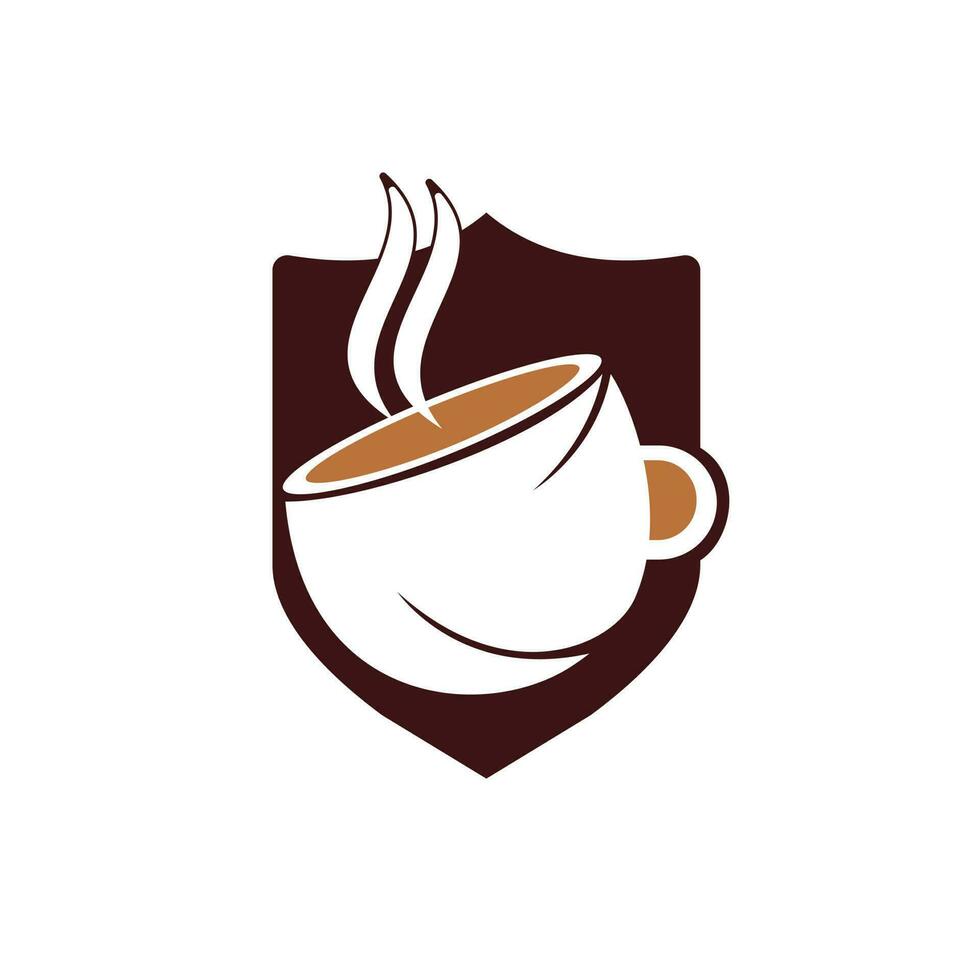 Coffee cafe vector logo design. Unique coffee cup icon logo template.