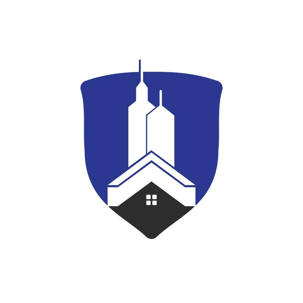 Real estate vector logo design. Building logo design. Building Estate Logo with Skyscrapers.