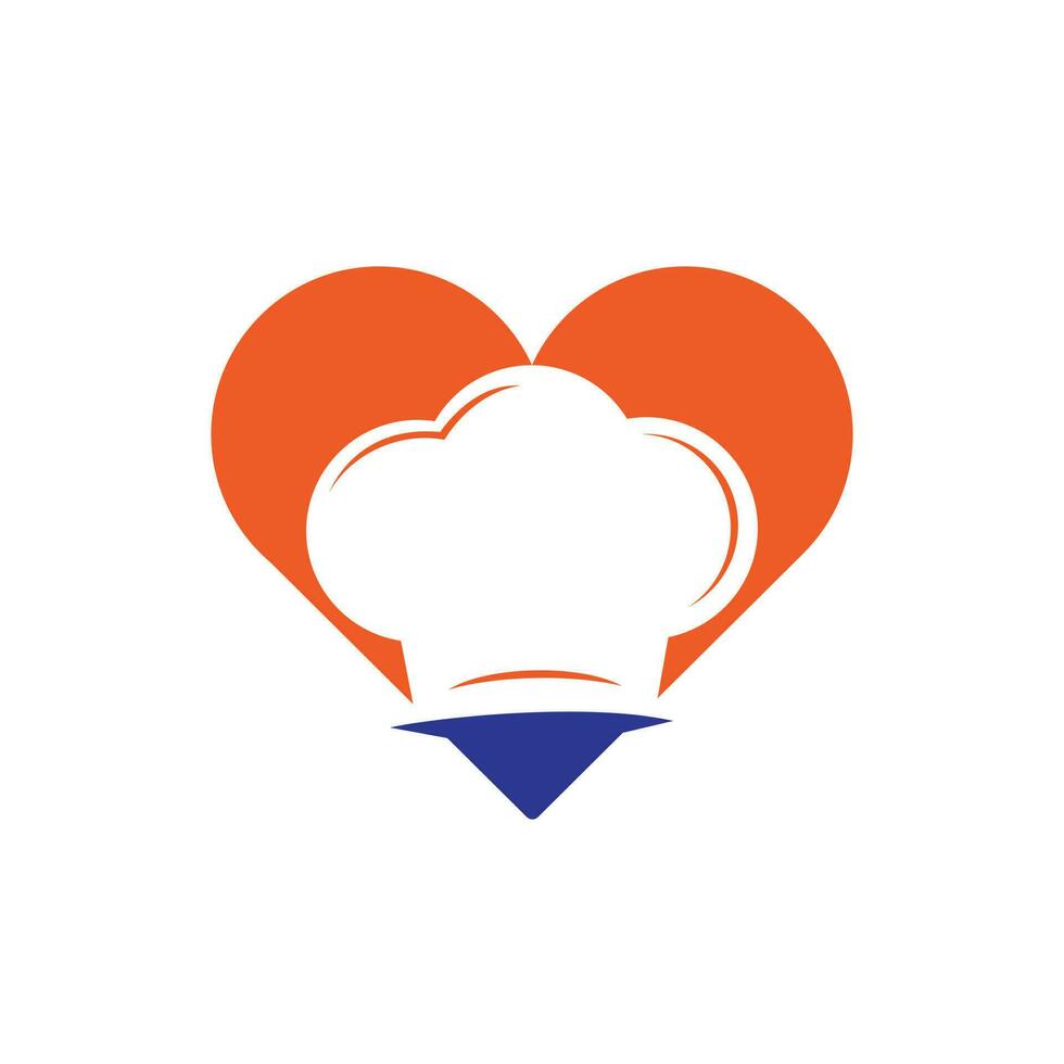 Chef logo design. Cook hat icon. Vector symbol for menu restaurant cafe bistro.