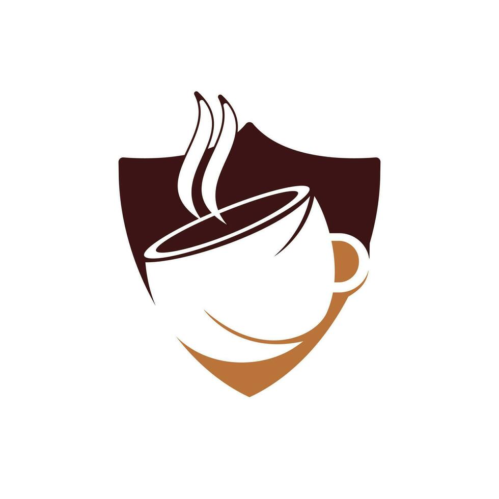 Coffee cafe vector logo design. Unique coffee cup icon logo template.