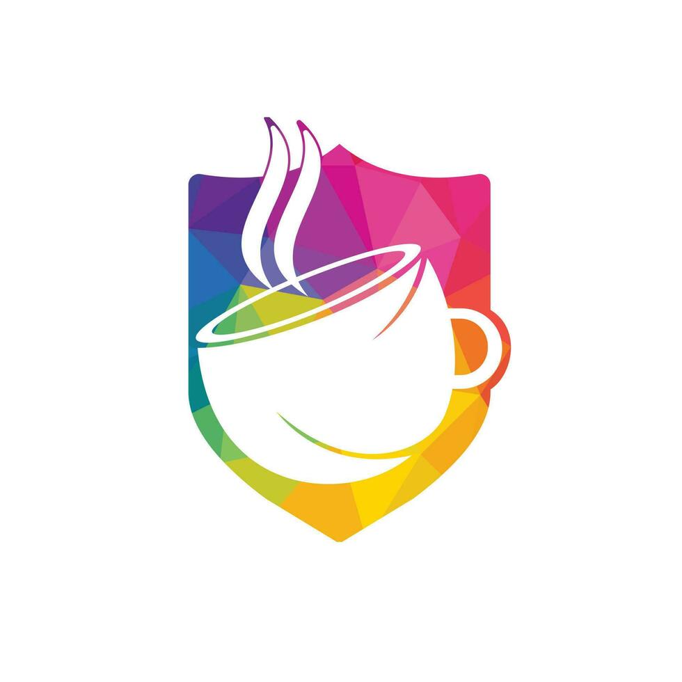 Coffee cafe vector logo design. Unique coffee cup icon logo template.